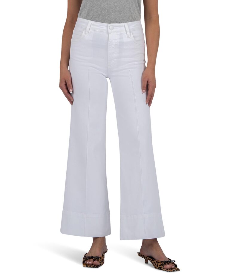 カットフロムザクロス レディース ボトムス デニムパンツ ワイドレッグ KUT from the Kloth Meg High Rise Wide Leg Optic White ホワイト
