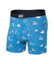 【送料無料】 サックスアンダーウェアー メンズ ボクサーパンツ アンダーウェア Vibe Super Soft Boxer Brief Seas The Day/Lake Blue