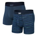 【送料無料】 サックスアンダーウェアー メンズ ボクサーパンツ アンダーウェア Vibe Boxer Brief 2-Pack Surge Spacedye/Navy