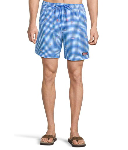 【送料無料】 ヴァインヤードヴァインズ メンズ ハーフパンツ・ショーツ 水着 7" Printed Chappy Trunks Gingham Tideblue 【送料無料】 ヴァインヤードヴァインズ メンズ ハーフパンツ・ショーツ 水着 7" Printed Chappy Trunks Gingham Tideblue