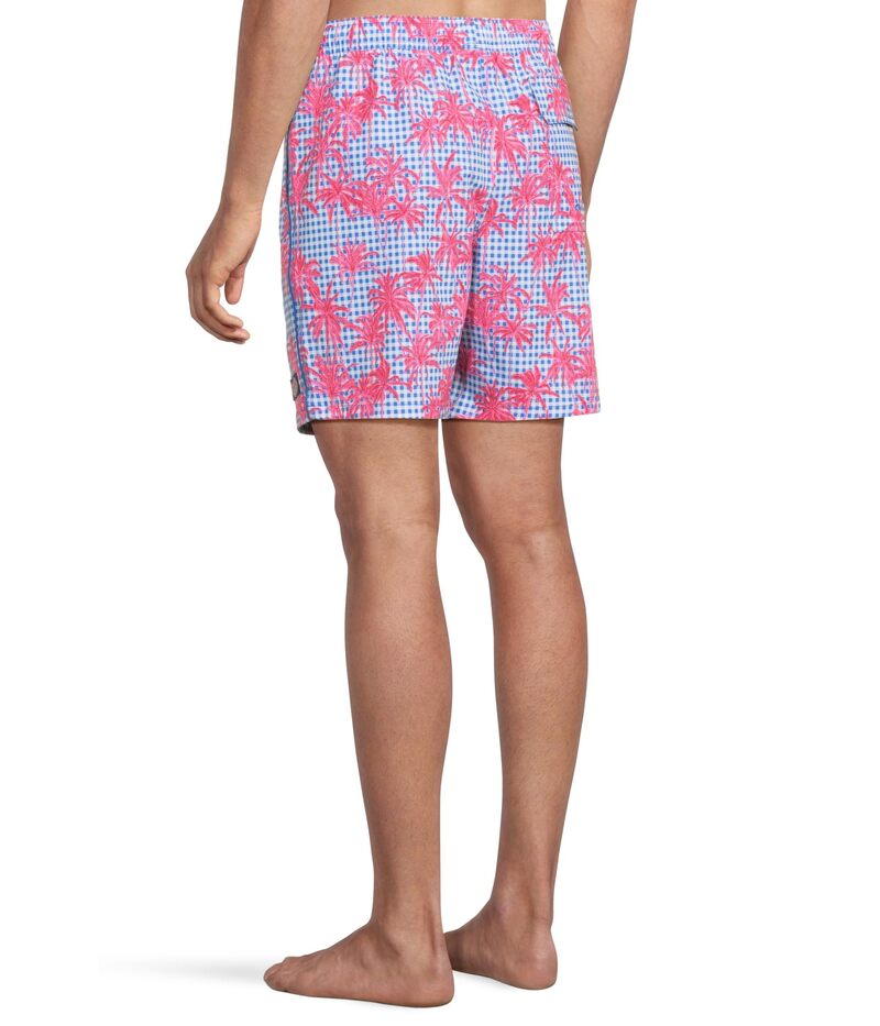 【送料無料】 ヴァインヤードヴァインズ メンズ ハーフパンツ・ショーツ 水着 7" Printed Piped Chappy Trunks Pink Wave