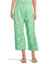 【送料無料】 リリーピュリッツァー レディース カジュアルパンツ ボトムス Mandalay Crop Pants Fauna Green Tulip To Tango
