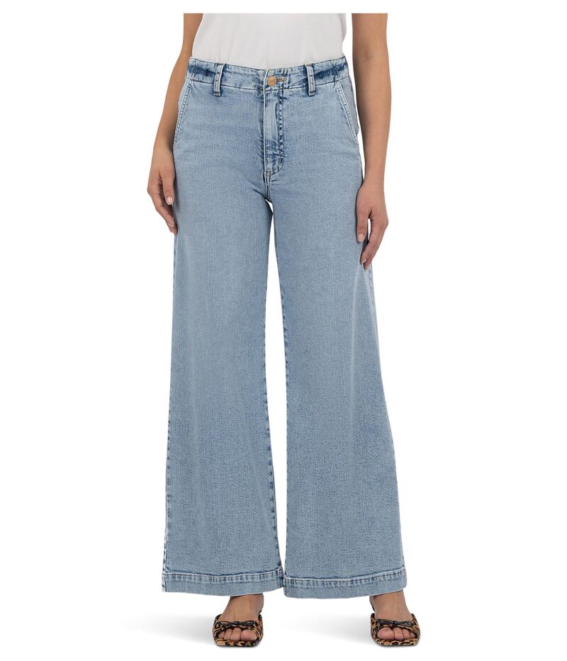 カットフロムザクロス レディース ボトムス デニムパンツ ワイドレッグ KUT from the Kloth Jean High Rise Wide Leg With Trouser Pocket Light Wash