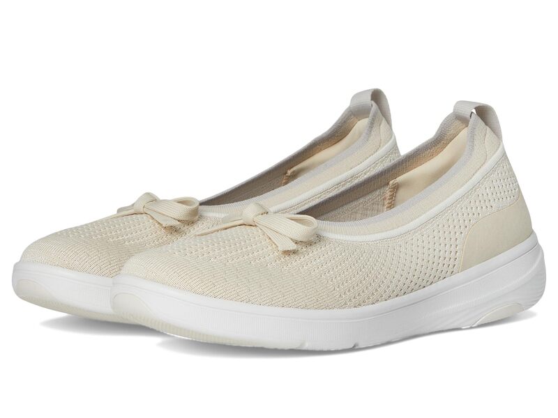 フィットフロップ レディース シューズ サンダル ニット FitFlop Super-Q Bow Knit Ballet Flats Paris Beige ベージュ