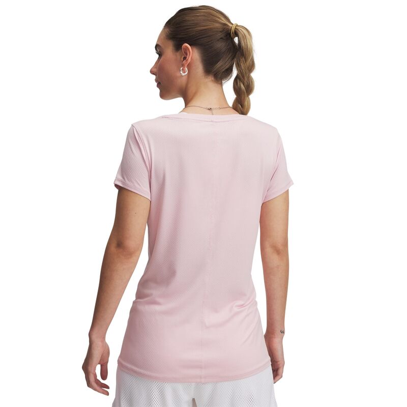 【送料無料】 アンダーアーマー レディース シャツ トップス HeatGearR ArmourR Short Sleeve Prime Pink/White