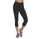 【送料無料】 スケッチャーズ レディース カジュアルパンツ ボトムス GO WALK High Waisted Midcalf Leggings Black