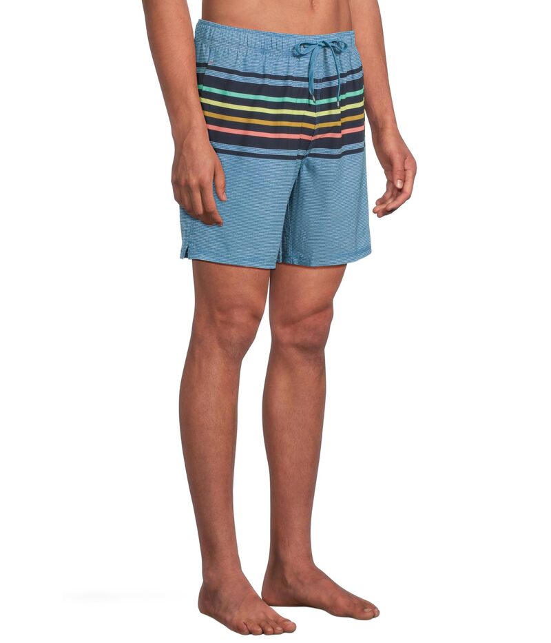 【送料無料】 サックスアンダーウェアー メンズ ハーフパンツ・ショーツ 水着 Oh Buoy 2-in-1 7" Volley Bold Stripe/Lake Blue