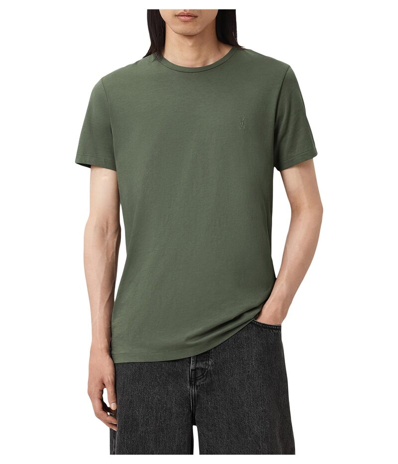 【送料無料】 オールセインツ メンズ シャツ トップス Brace Short Sleeve Crew Beetle Green