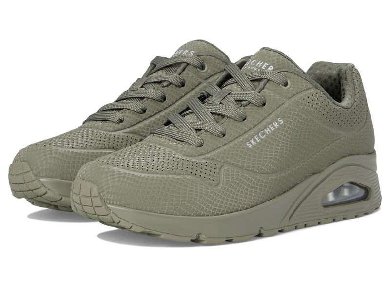 スケッチャーズ レディース シューズ スニーカー SKECHERS Uno - Shiny Scale Olive オリーブ(4)