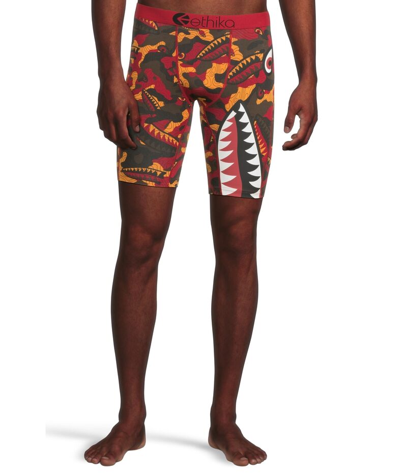 エシカ メンズ アンダーウェア ボクサーパンツ ethika The Staple - BMR Topo Boxer Brief Red/Yellow ..