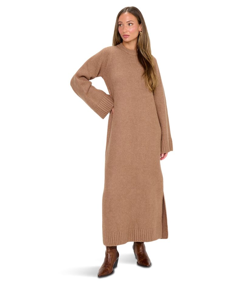 ウミーユアムーム レディース トップス ワンピース セーター マキシ Show Me Your Mumu Lorraine Maxi Sweater Dress Maple Brown Knit ブラウン