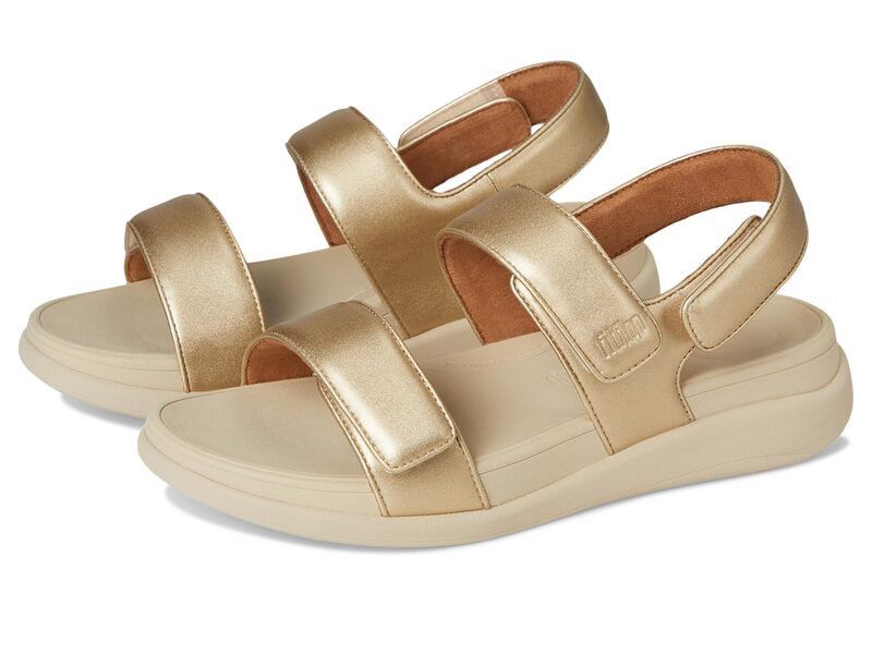 フィットフロップ レディース シューズ サンダル FitFlop F-Mode Go Adjustable Flatform Back-Strap Sandals Platino