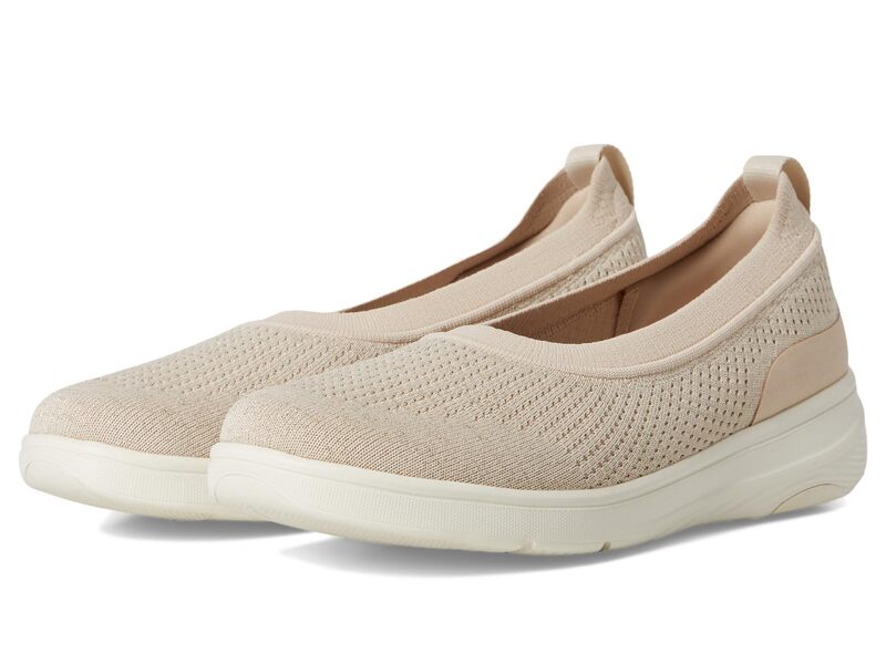 フィットフロップ レディース シューズ サンダル ニット FitFlop Super-Q Knit Ballet Flatstone Beige/Platino ストーン