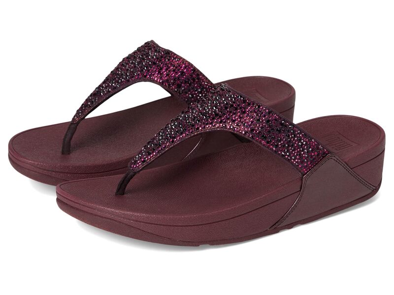 フィットフロップ レディース シューズ サンダル FitFlop Lulu Crystal-Mix Toe-Post Sandals Metallic Plumberry メタリック