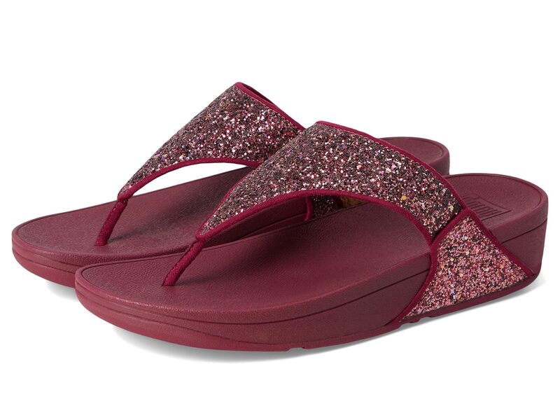 フィットフロップ レディース シューズ サンダル FitFlop Lulu Multi-Tonal Glitter Toe-Post Sandals Ruby Mix ルビー