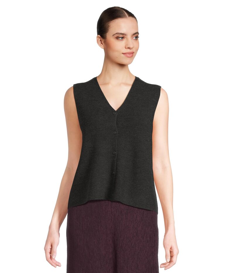 エイリーンフィッシャー レディース アウター コート Vネック ベスト Eileen Fisher Merino V-neck Ves..
