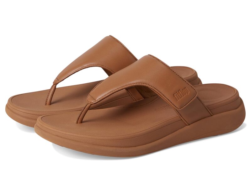 フィットフロップ レディース シューズ サンダル FitFlop F-Mode Go Adjustable Flatform Toe-Post Sandals Deep Tan タン