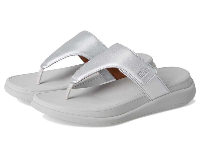 フィットフロップ レディース シューズ サンダル FitFlop F-Mode Go Adjustable Flatform Toe-Post Sandalsilver シルバー