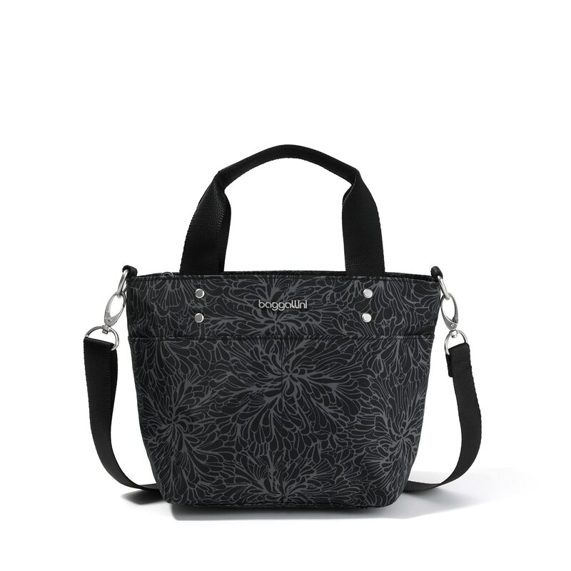 バッガリーニ レディース バッグ ミニ Baggallini Mini Carryall Tote Midnight Blossom Print(4)