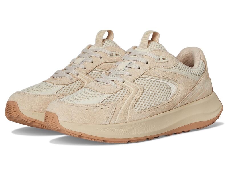 フィットフロップ レディース シューズ スニーカー メッシュ スエード レザー FitFlop F-Mode Flow Suede/Mesh/Leather Flatform Sneakerstone Beige/Paris Beige ストーン