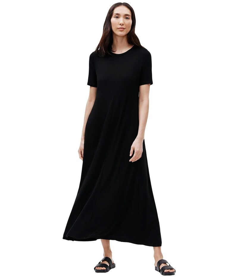 エイリーンフィッシャー レディース トップス ワンピース クルーネック Eileen Fisher Crew Neck Dress..