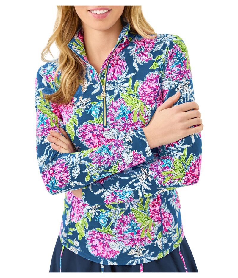 リリーピュリッツァー レディース アウター コート ハーフジップ Lilly Pulitzer Justine Half Zip Upf 50+ Multi Dahlia Licious マルチカラー