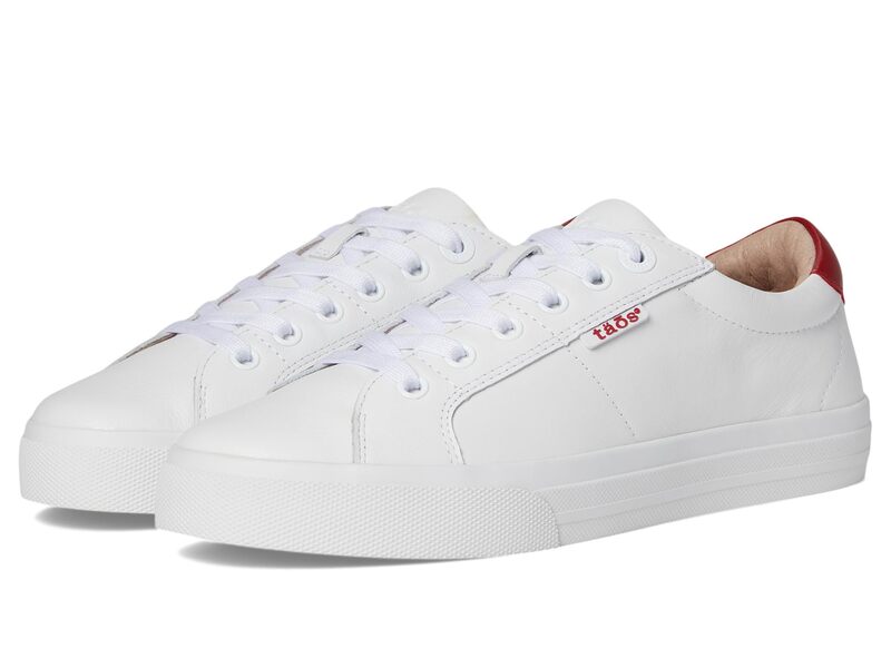 タオスフットウェア レディース シューズ スニーカー Taos Footwear Heart & Soulux White/Red ホワイト