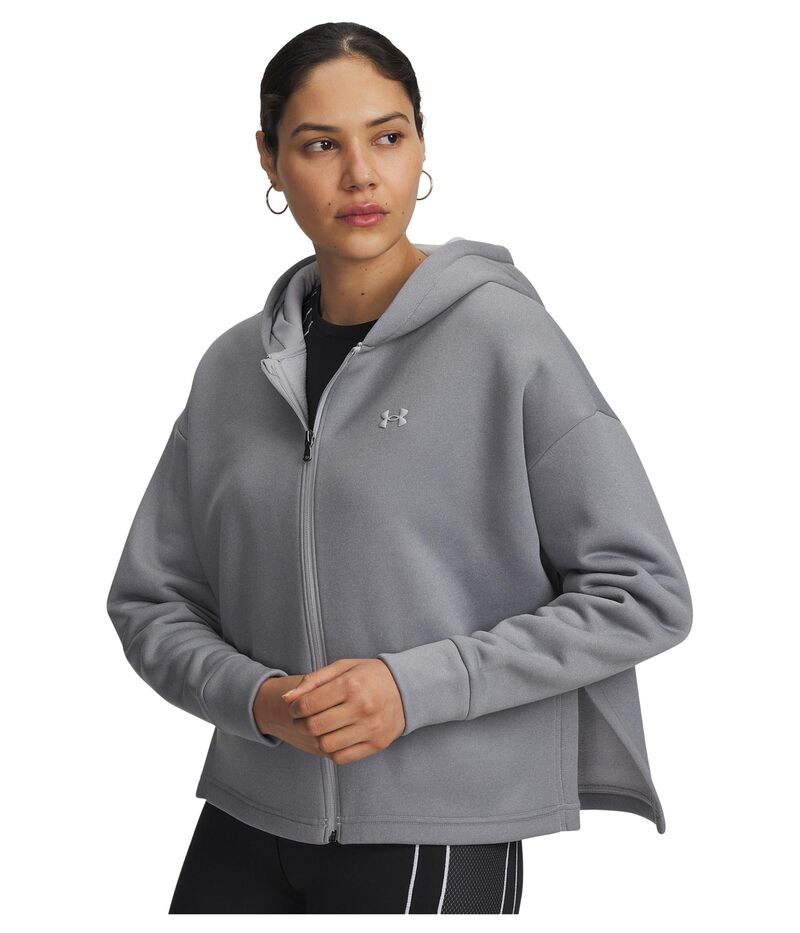 アンダーアーマー レディース アウター パーカー・スウェット フリース Under Armour Fleece Full Zip Mod Gray Full Heather/Mod Gray グレー