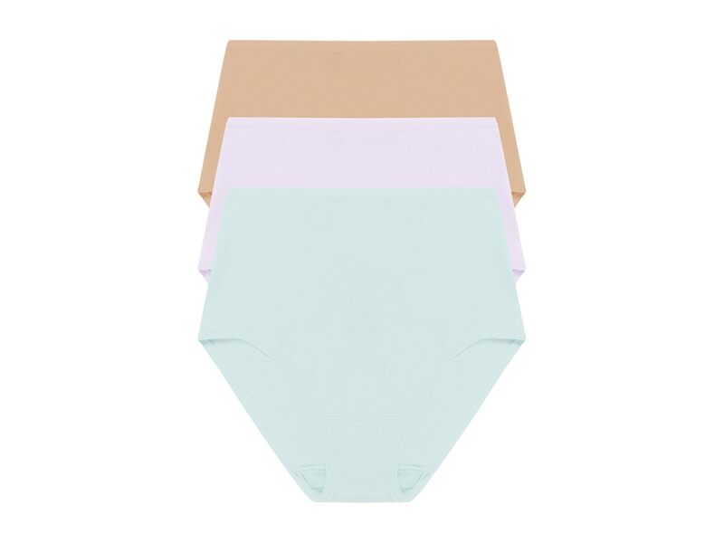 ナトリ レディース アンダーウェア パンツ ハイウエスト コットン Natori Bliss Bare Cotton High Waist Brief 3-Pack Cloud Green/Pale Purple/Cafe グリーン