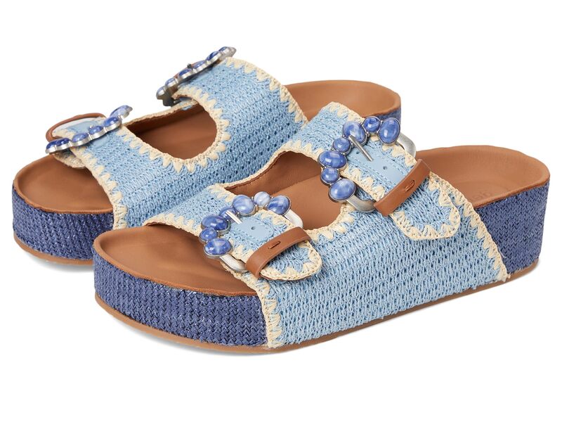 ケネスコール レディース シューズ ブーツ・レインブーツ Gentle Souls by Kenneth Cole Kendallight Blue Raffia ブルー