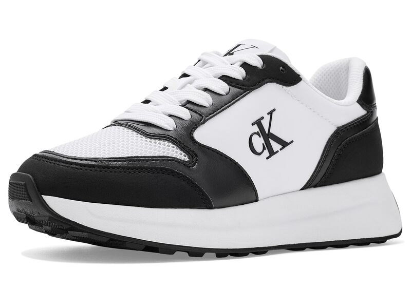 カルバンクライン レディース シューズ スニーカー Calvin Klein Hatlee Black/White Logo ホワイト
