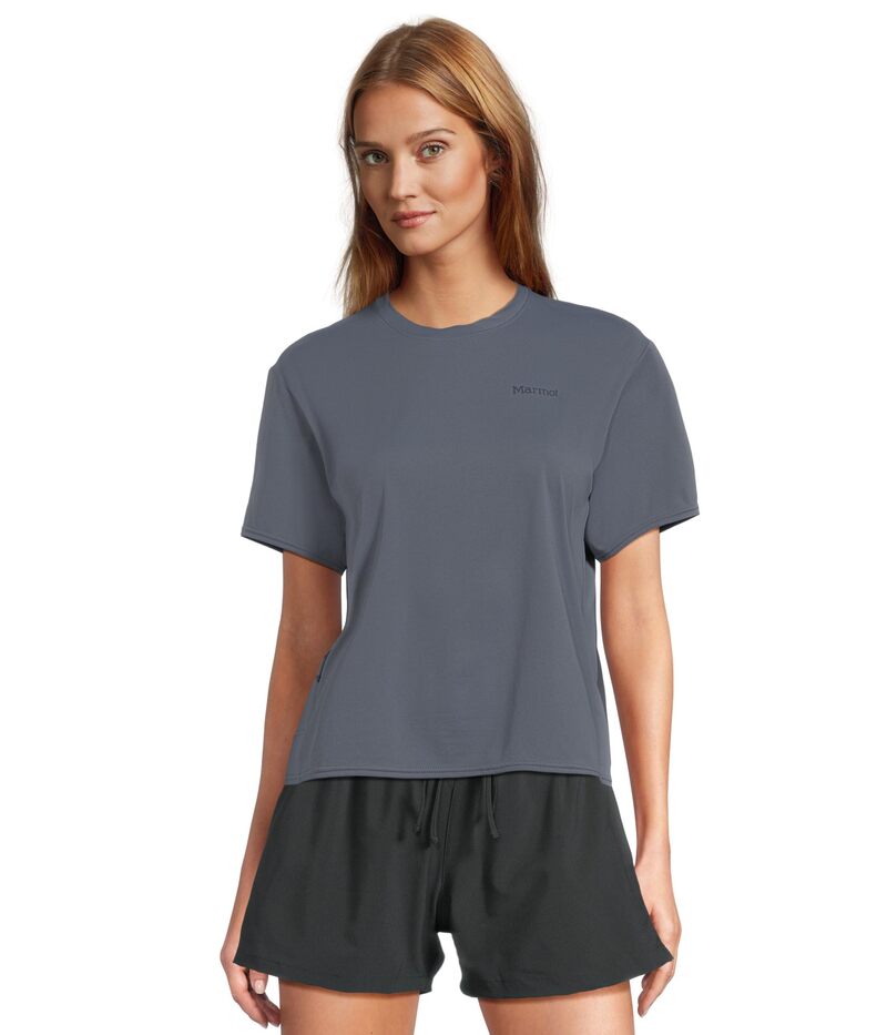 マーモット レディース トップス シャツ Marmot AirExchange SolarShield Crew Short Sleeve Thunderhead