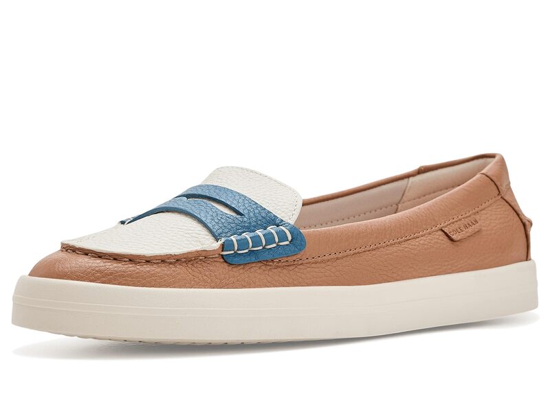 コールハーン レディース シューズ スリッポン・ローファー Cole Haanantucket Drift Penny Loafers Biscuit/Powder/Provincial Blue Tumbled Leather ブルー