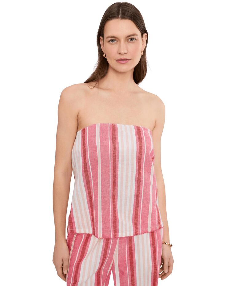 ビーチライオット レディース トップス シャツ ストラップレス Beach Riot Celeste Strapless Top Bubblegum Stripe ストライプ