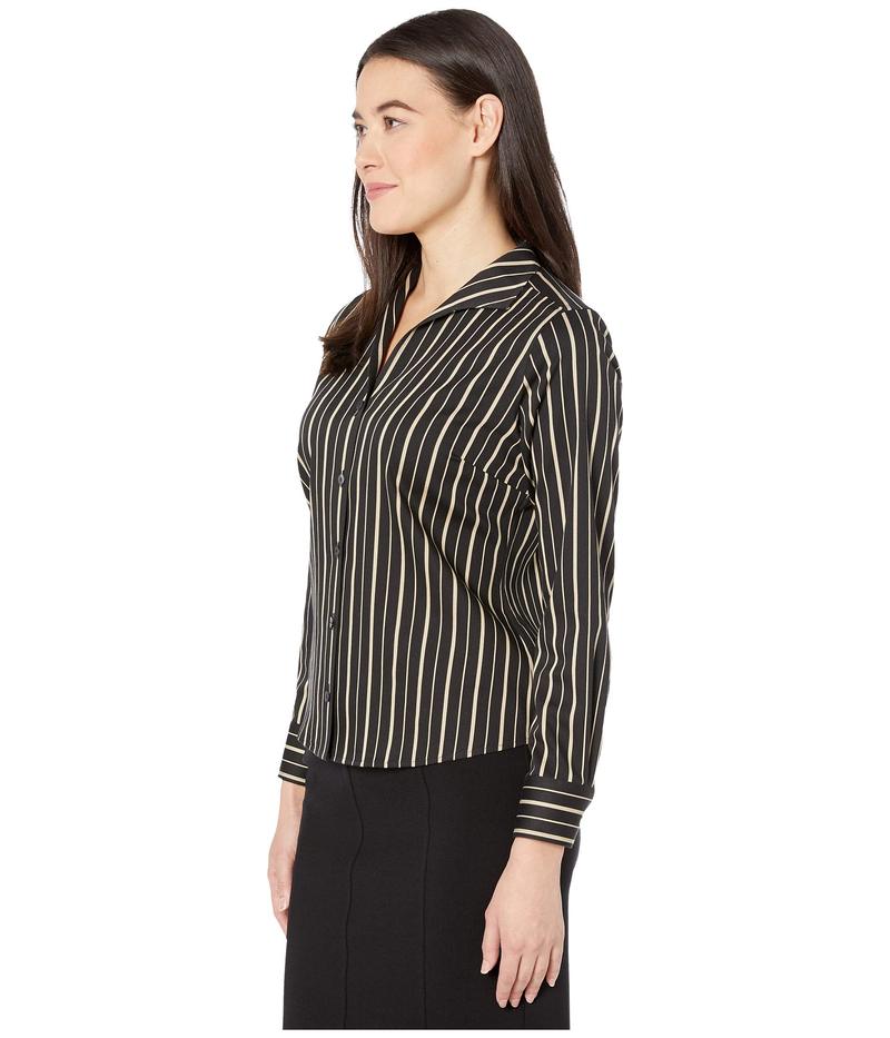 フォックスクラフト レディース シャツ トップス Petite Non Iron Gracey Stretch Stripe Blouse Biscotti