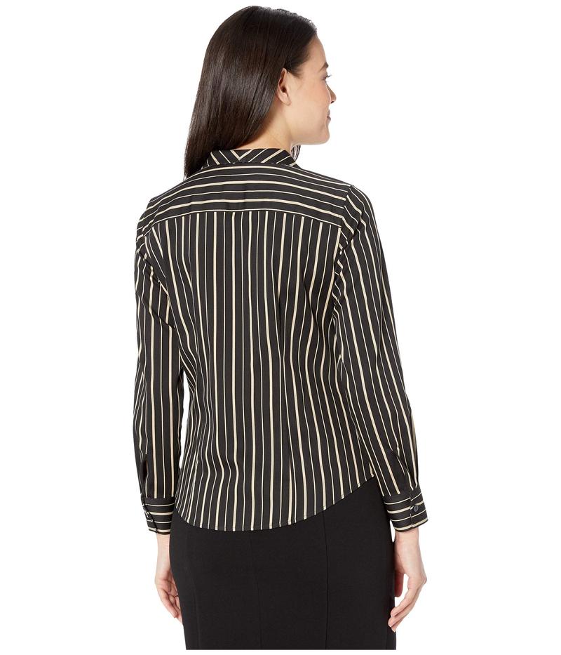 フォックスクラフト レディース シャツ トップス Petite Non Iron Gracey Stretch Stripe Blouse Biscotti