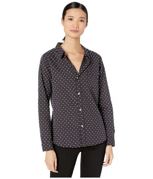 デイランバイトゥルーグリット レディース シャツ トップス Crisp Classic-Chic Dot Button-Up Blouse Black