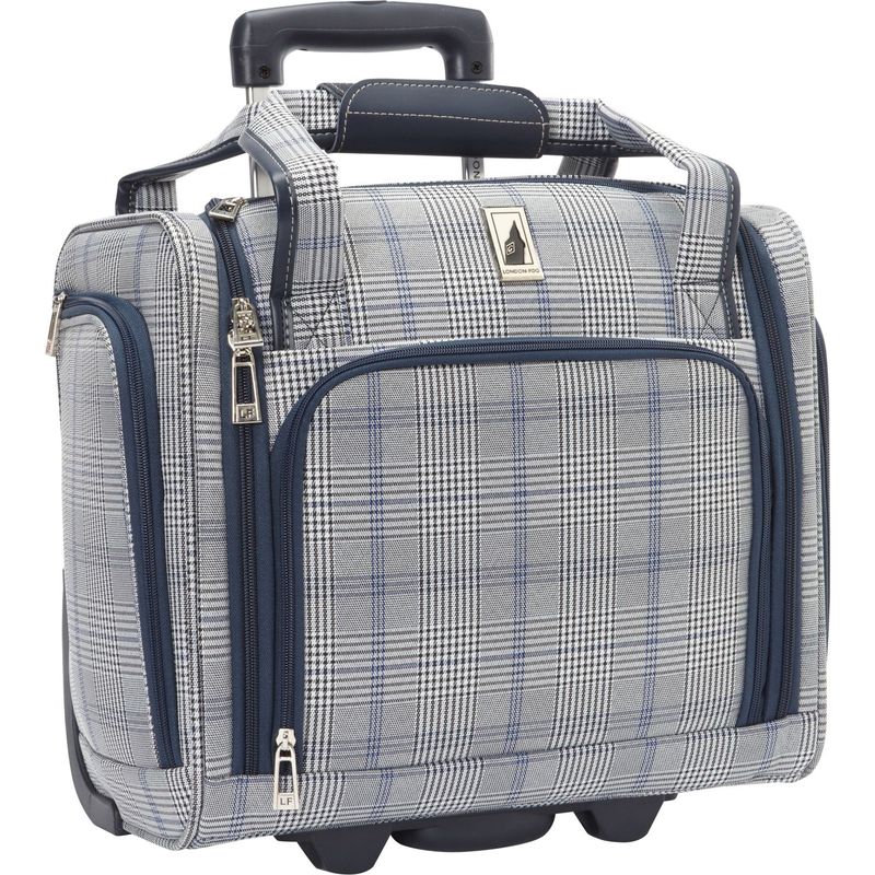 ロンドンフォグ メンズ スーツケース バッグ Knightsbridge Hyperlight 15 Under Seat Bag Grey/Navy Plaid