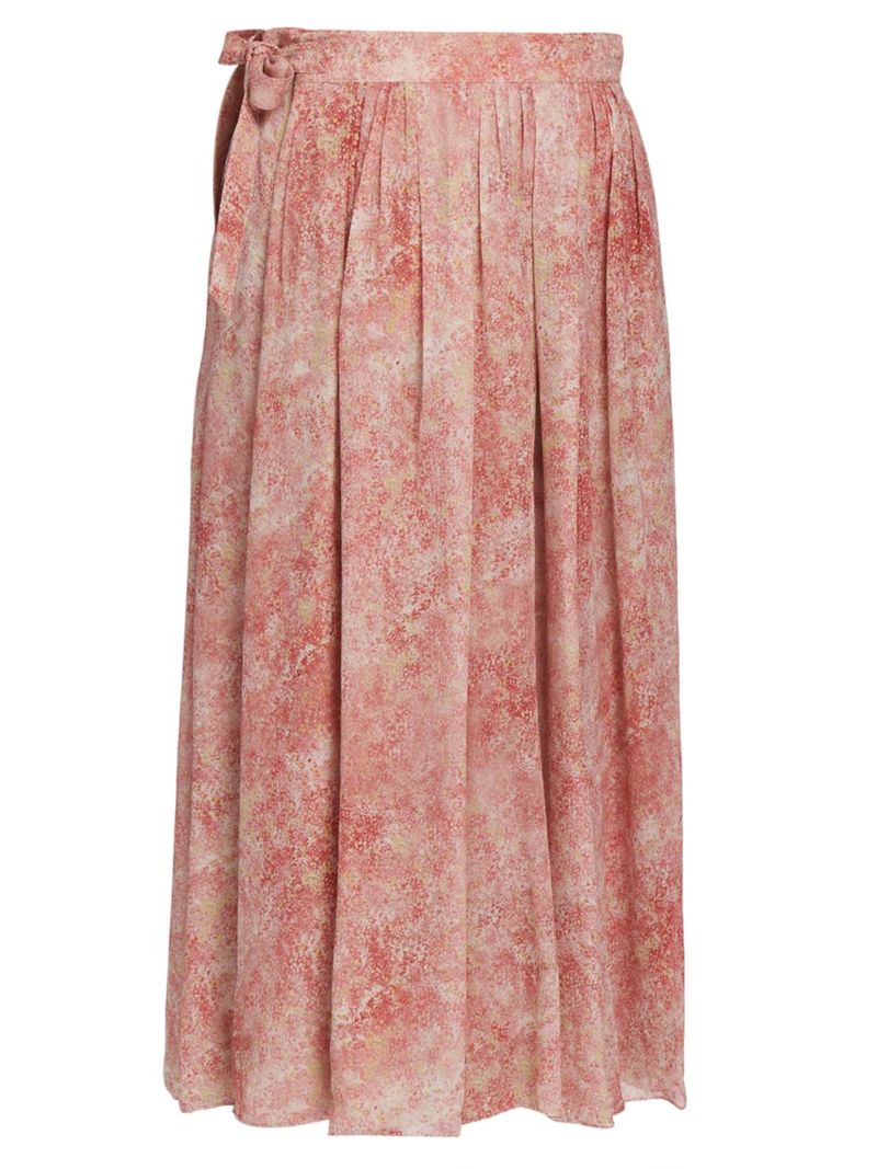 ̵ ԥ ǥ  ܥȥॹ Iris Silk Midi-Skirt almond blossom lemonade