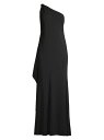 【送料無料】 ダナ キャラン ニューヨーク レディース ワンピース トップス Crepe Jersey One-Shoulder Gown black