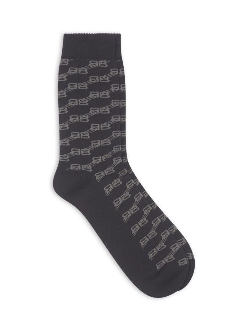 ̵ Х󥷥    BB Monogram Socks black grey