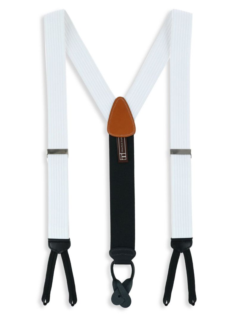 リー 【送料無料】 トラファルガー メンズ ベルト アクセサリー Adjustable Elastic Suspenders white