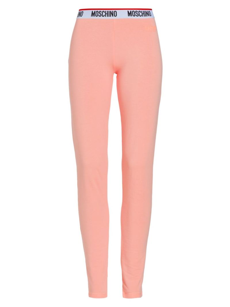 【送料無料】 モスキーノ レディース レギンス ボトムス Logo Waistband Leggings pink