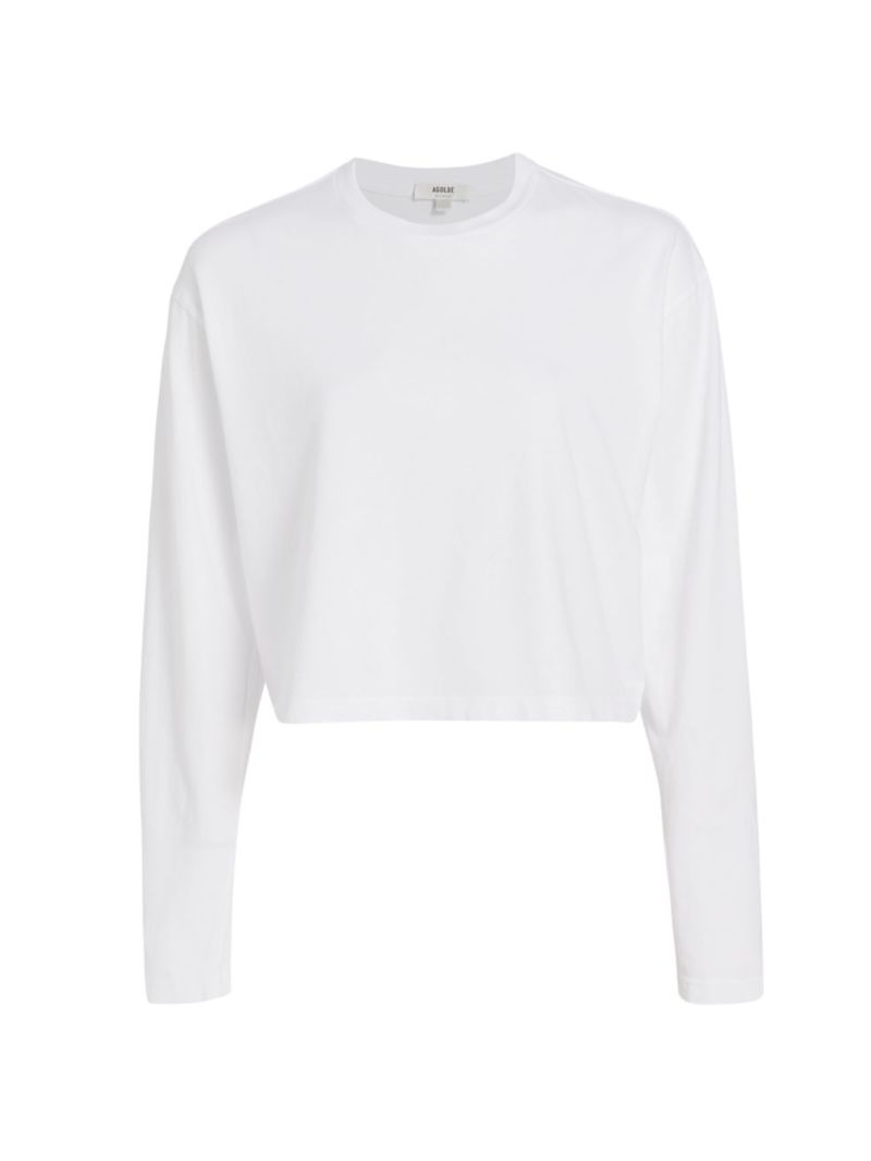 yz ASh fB[X TVc gbvX Mason Cotton Cropped T-Shirt white