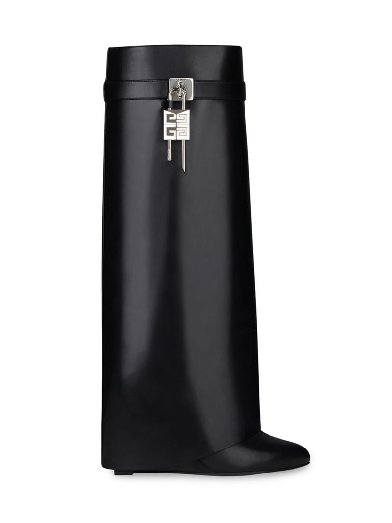 【送料無料】 ジバンシー レディース ブーツ・レインブーツ シューズ Shark Lock Boots Wide Fit in Leather black