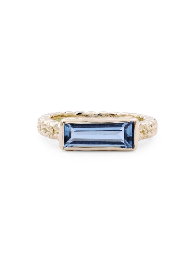 【送料無料】 スティーブンデュエック レディース リング アクセサリー Luxury 18K Gold, Diamond & Blue Topaz Baguette Ring blue topaz