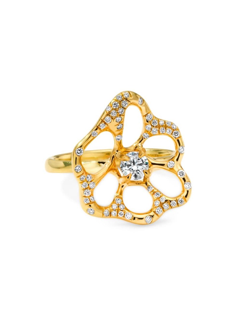 【送料無料】 イッポリスタ レディース リング アクセサリー Stardust 18K Yellow Gold & 0.21 TCW Diamond Medium Flower Ring yellow gold