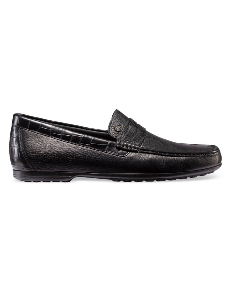 【送料無料】 ステファノリッチ メンズ スリッポン・ローファー シューズ Matted Crocodile Loafers bl..