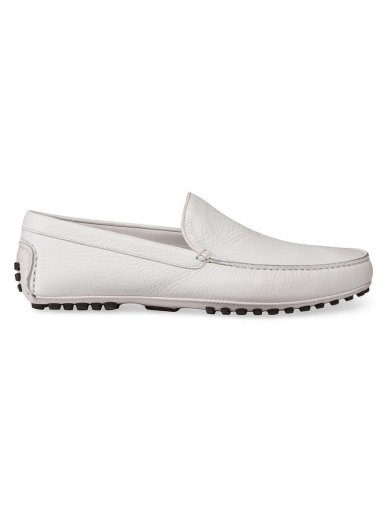 ̵ ƥեΥå  åݥ󡦥ե 塼 Calfskin Leather Driving Shoes white