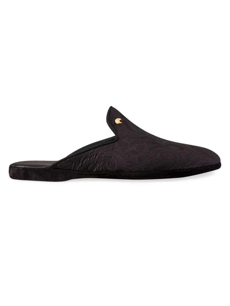 【送料無料】 ステファノリッチ メンズ サンダル シューズ Silk Slippers black 1